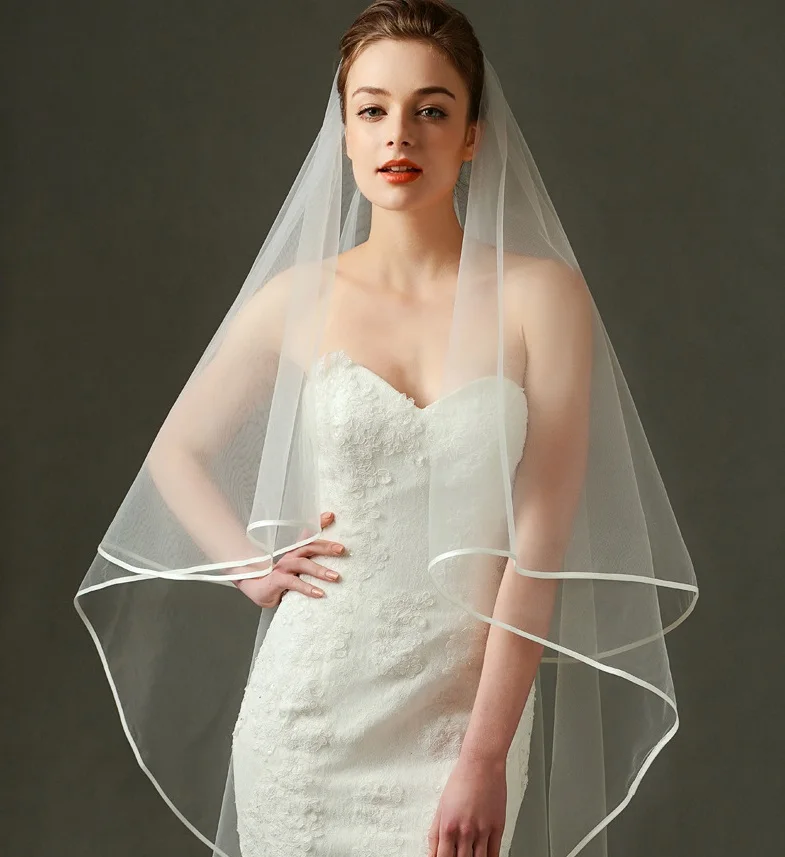 

2019 New Ivory Wedding Veil Short Simple Elegant Wedding Accessories White Veil For Women Bridal Hot Sale
