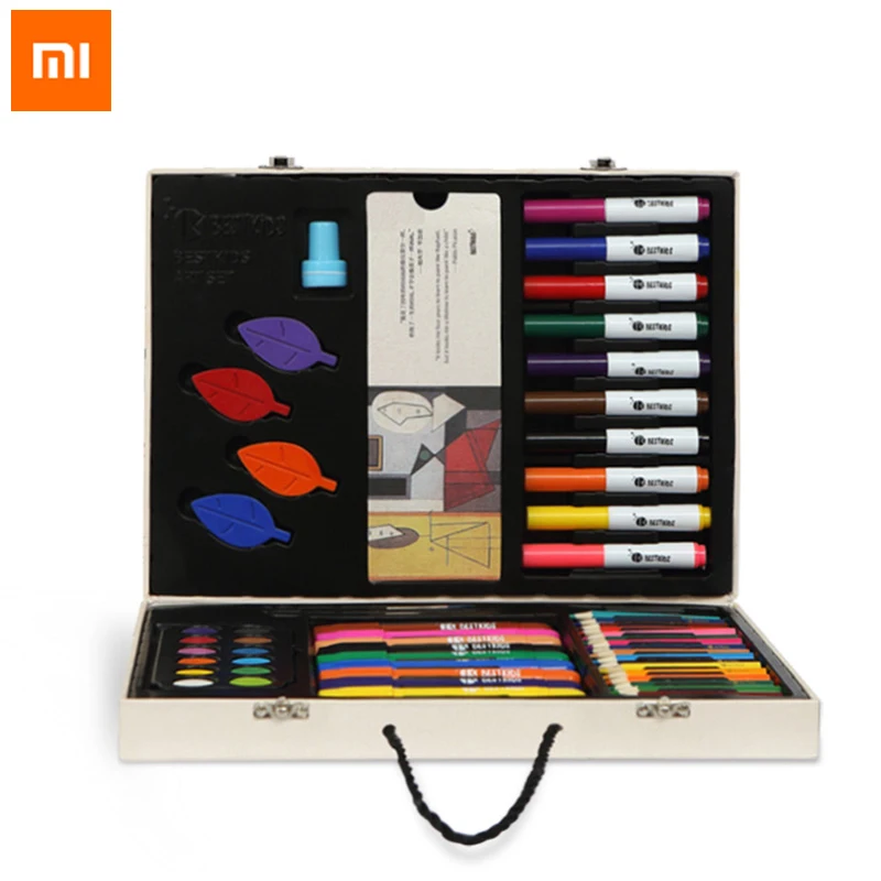 

Xioami Kids Art Set Children Drawing Set Water Color Pen Crayon Oil Pastel Painting Drawing Tool Art supplies stationery 69 Pcs