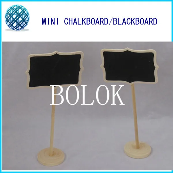 1000pcs/lot Wood Mini Blackboard Chalkboard Stand Wedding Table