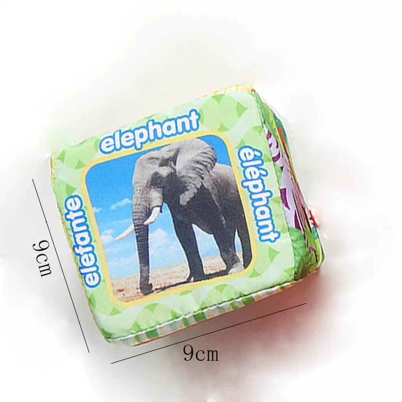 1 Pcs Cloth Building Blocks New Infant Baby Cloth Doll Soft Rattle early Educational Baby Soft Toy Plush one Cube