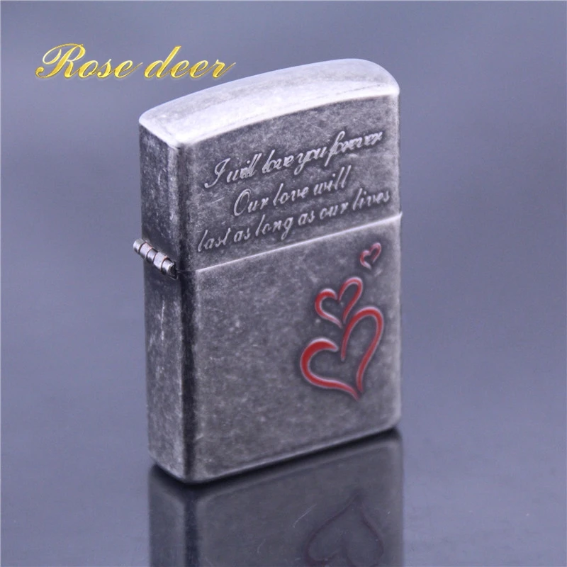 

Fashion Retro Metal Carving Kerosene Oil Fire Lighter Unique Gasoline Cigarette Lighter Handicrafts Decoration Best gift