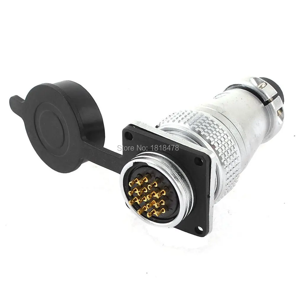 

PLS28-14 Waterproof Rubber Cover 14 Pin Aviation Connector Plug 10A AC 250V