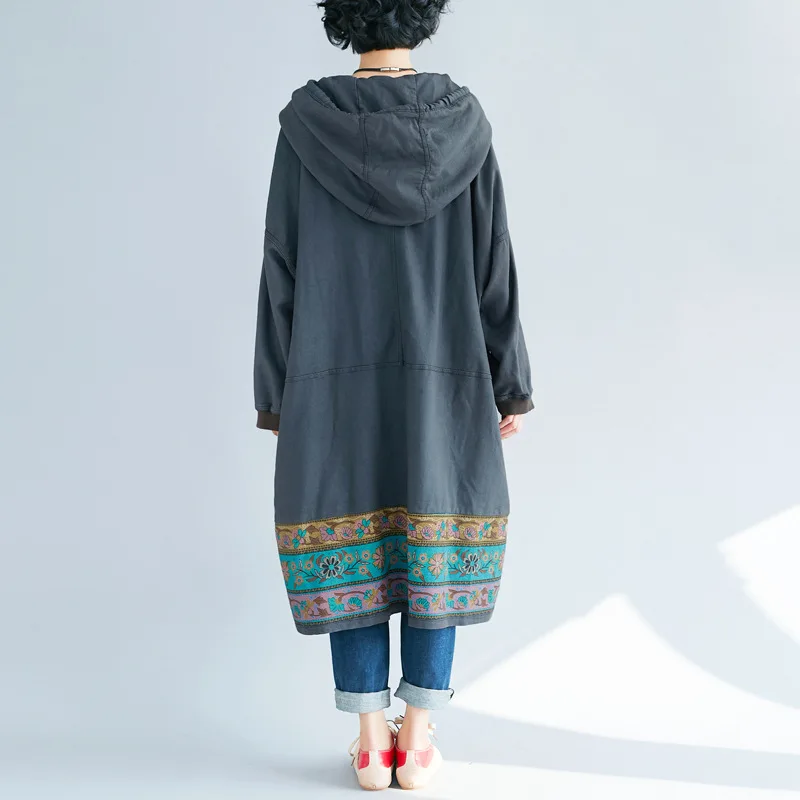 Runback Hoodie Woman Jeans Dress Big Size Personality Print Casual Vintage Denim Robe Longue Club Wear Long Sleeve Vestidos