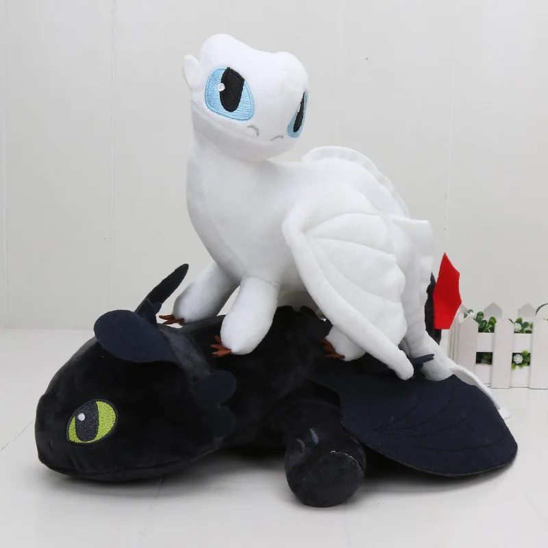 

13.5"35cm How to Train Your Dragon 3 plush toys Toothless figure Light Fury Toothless Night Fury doll Children Birthday Gifts
