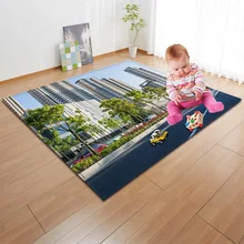 Креативный современный строительный принт, детский игровой коврик, коврик для пола, одеяло для гостиной, спальни, домашний декор