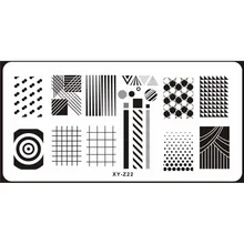 NEW Image Plate 6*12 CM Geometry Dots & Stripes Nail Art Stamp Template Image Plates For Nail Polish Stamping # XY-Z-22 NEW Image Plate 6*12 CM Geometry Dots & Stripes Nail Art Stamp Template Image Plates For Nail Polish Stamping # XY-Z-22
