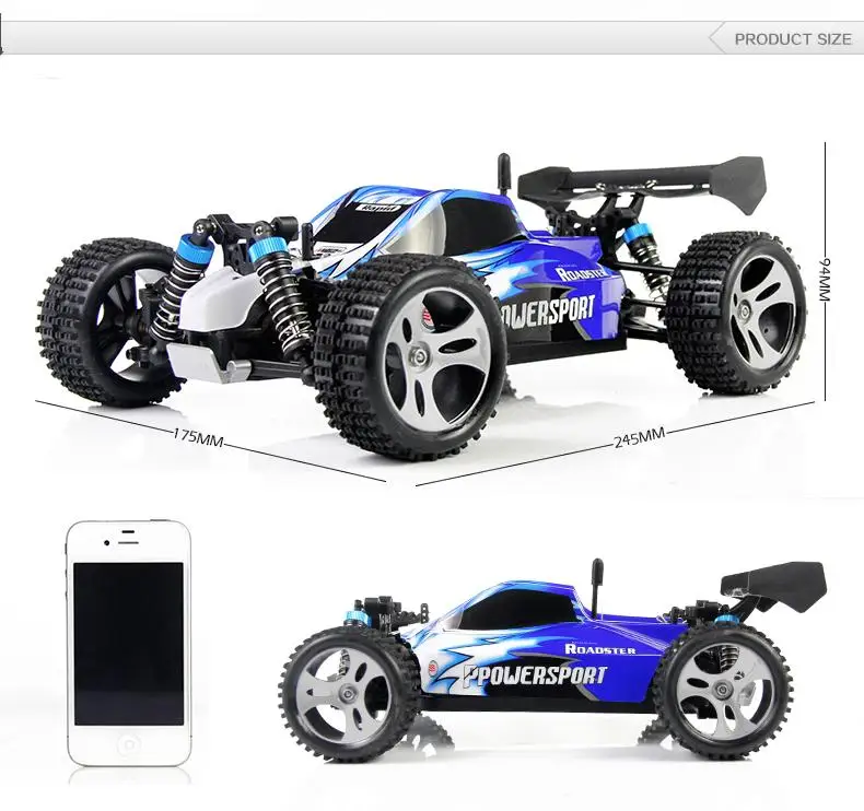 Ewellselling wltoys A959 2 4G 1/18 Масштаб дистанционного управления Внедорожник/RC