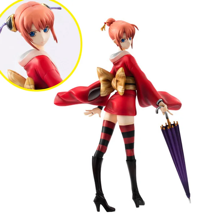 20 см Kagura GINTAMA серебряный зонтик для душа Модель игрушки куклы аниме мультфильм