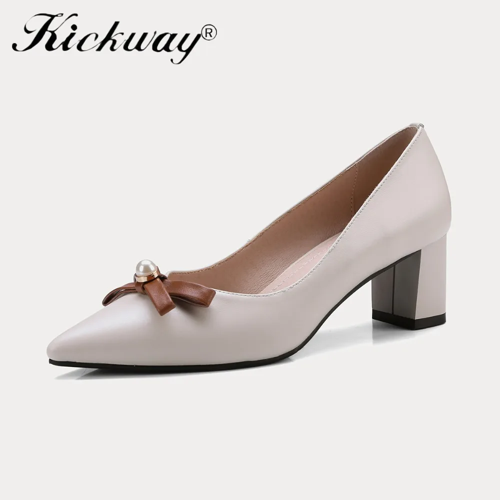 

Women Dress Shoes in Low Heels Spring Womens Low Heel Genuine Leather Pointed Toe Shoes Woman Slip on Dress Shoes zapatos mujer