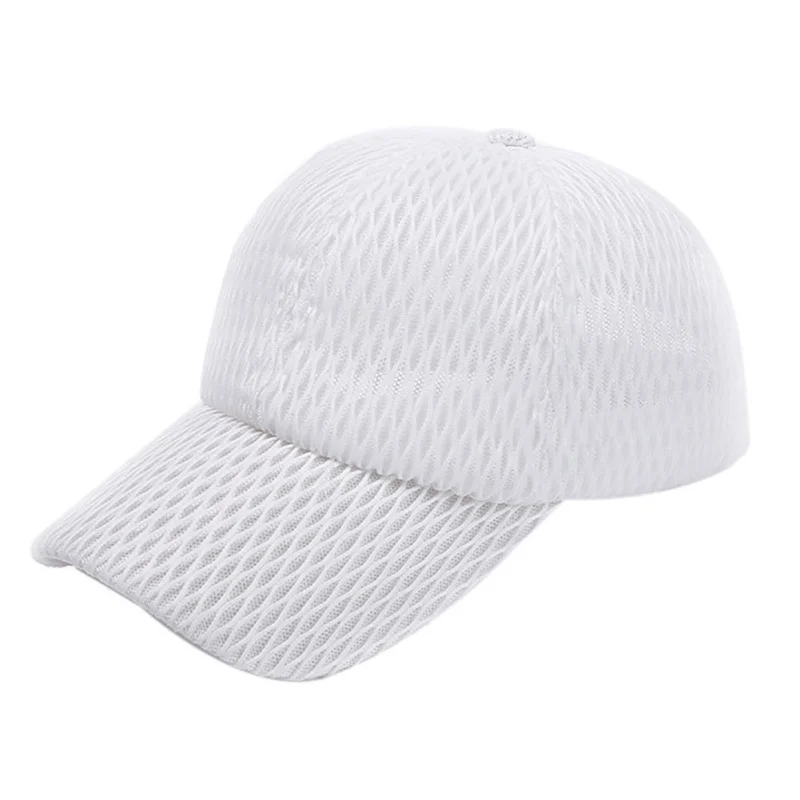 Сетчатая хлопковая кепка в стиле унисекс солнцезащитная Кепка для путешествий теннисная Кепка - Цвет: Белый