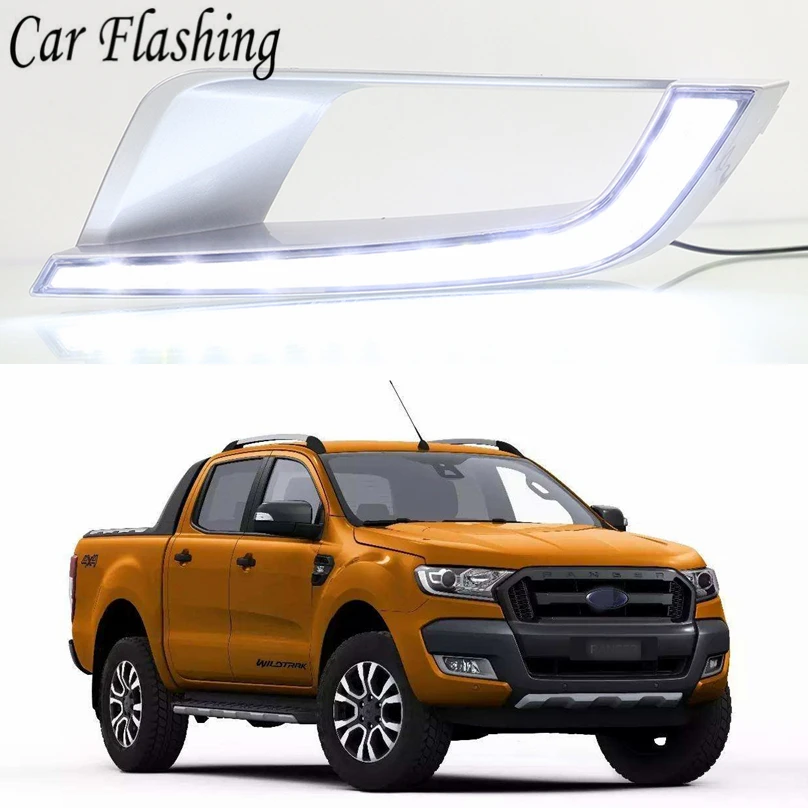 Car Flashing 1set For Ford Ranger Wildtrak 2015 2016 2017 2018 LED DRL