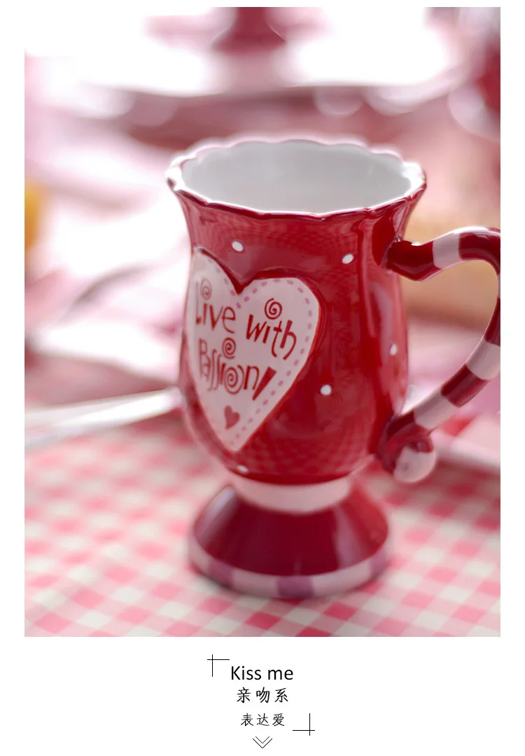 Ручная роспись креативный керамический стакан кофе милая пара фарфоровая кружка милые чашки и кружки Подарок на годовщину свадьбы