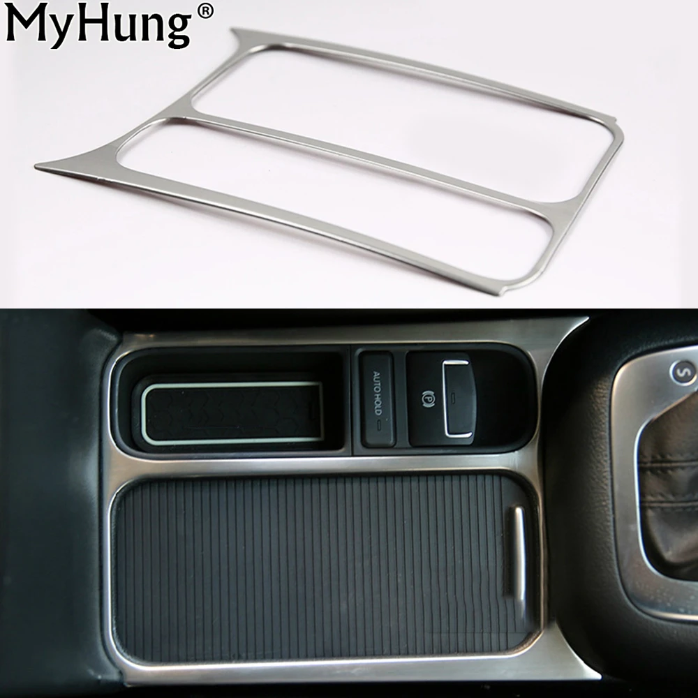 

For Volkswagen VW Tiguan 2010 To 2015 Car Cup Holder Frame Cover Center Console Trim Armrest Storage Cover 1pc Car-Styling