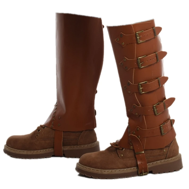 Retro-Medieval-Armor-Cosplay-Shoes-Cover-Soldier-Knight-Buckle-PU-Leather-Water-Proof-Black-Brown-Knights (2)_