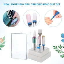 7 шт. набор керамических сверл для ногтей с коробкой фреза маникюрный станок аксессуары Электрический пилочки для ногтей инструменты для дизайна ногтей