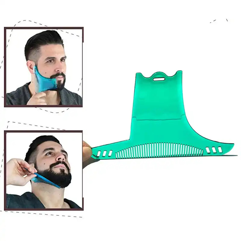 قالب الحلاقة للرجال أمشاط تشكيل اللحية قالب أدوات تمشيط اللحية مشط الجلد T1 أمشاط على AliExpress