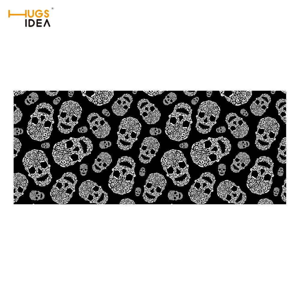 HUGSIDEA Zombine Punk Skull Print Stair Tread Mat Home Decorative Balcony Indoor Stairs Carpet Non Slip Rubber Stairway Step Rug HUGSIDEA Zombine Punk Skull Print Stair Tread Mat Home Decorative Balcony Indoor Stairs Carpet Non Slip Rubber Stairway Step Rug