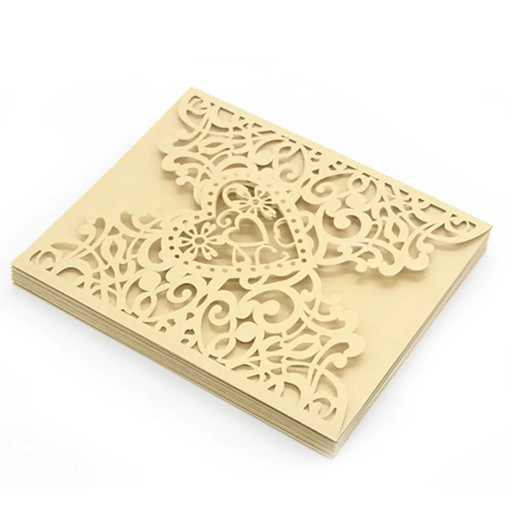  20 Pcs Invitation Cards Paper Hollow European Style for Wedding Business Birthday Party TB Sale - 4.00002E+12