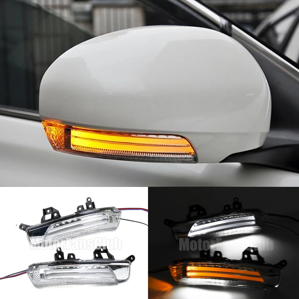 2pcs 1Pair Rear View Mirror Turn Signal LED Light Side Lamp With Yellow Turn Signal Lamp For Toyota