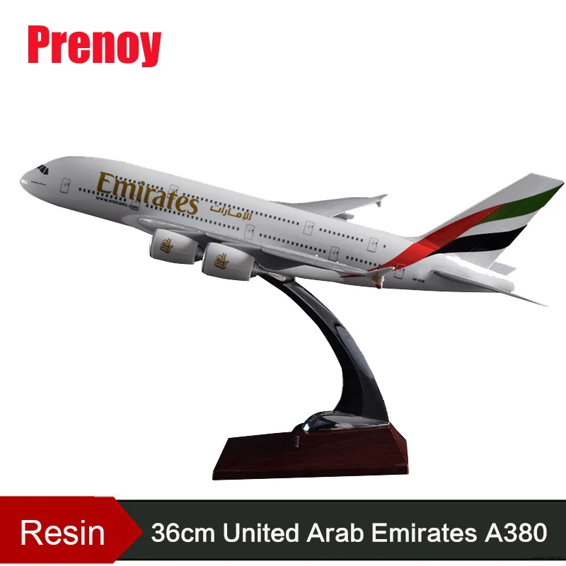 36cm A380 Resin Airplane Model United Arab Emirates Airlines Airbus Model Emirates Airways Plane Model UAE A380 Aviation Model