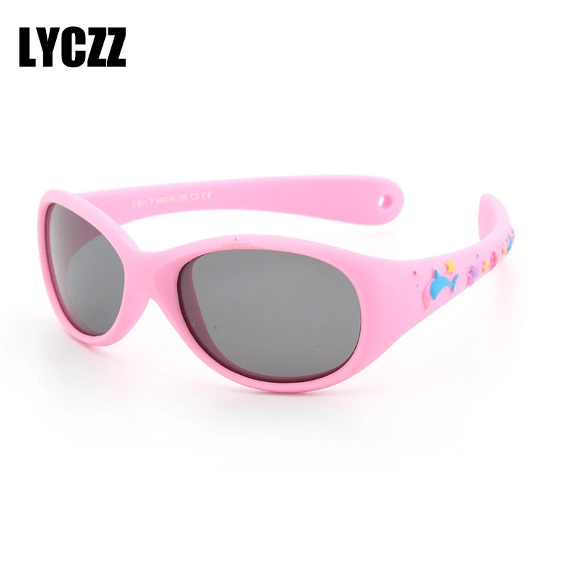 LYCZZ Brand Design Polarized Sunglasses For Kids Flexible TR90 Sports