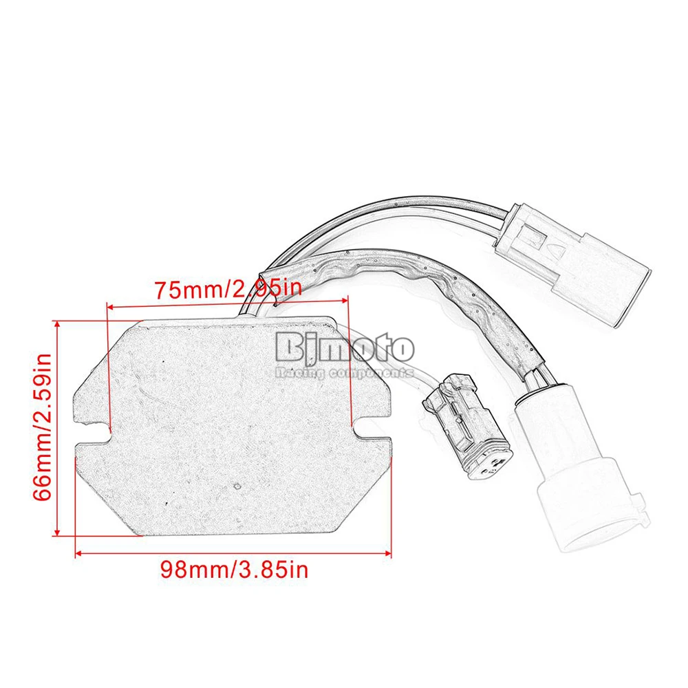 BJMOTO Motorcycle Regulator Rectifier For Lynx Forest Ski-doo Skandic 440 LT Carb F/C 2001-2004 Legend 500 Sport Carb L/C 2002