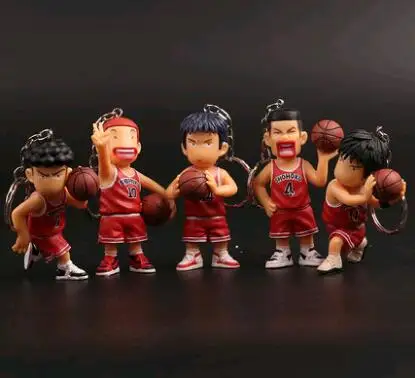 5 шт./лот аниме Slamdunk Брелок фигурка игрушки Slam Dunk Super Slams милый ПВХ брелок Подвески