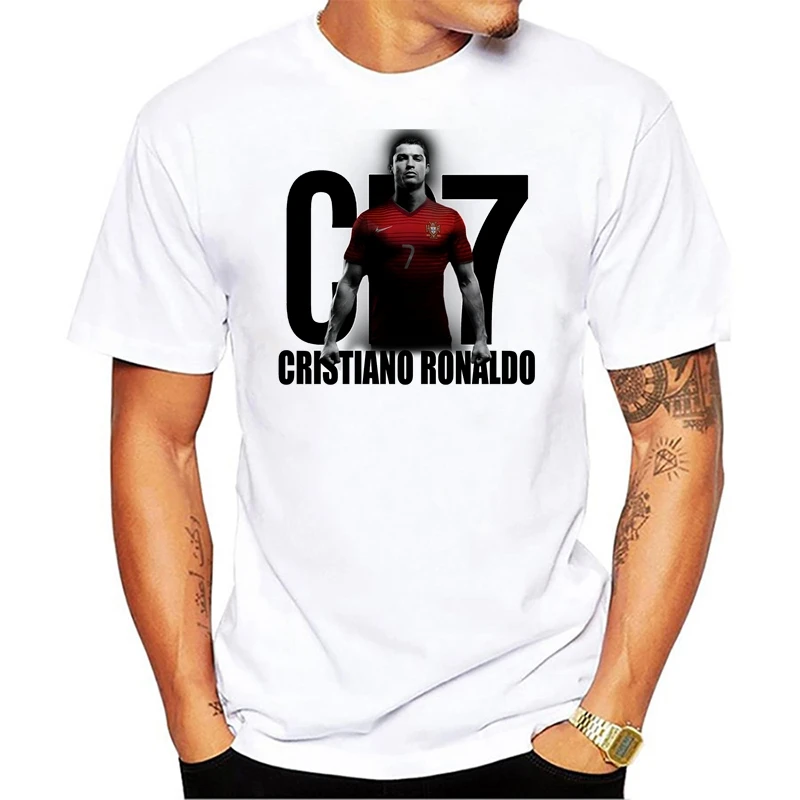 100% хлопок Чехлы с изображением Роналдо и футболка CR7 для мальчиков мода девочек