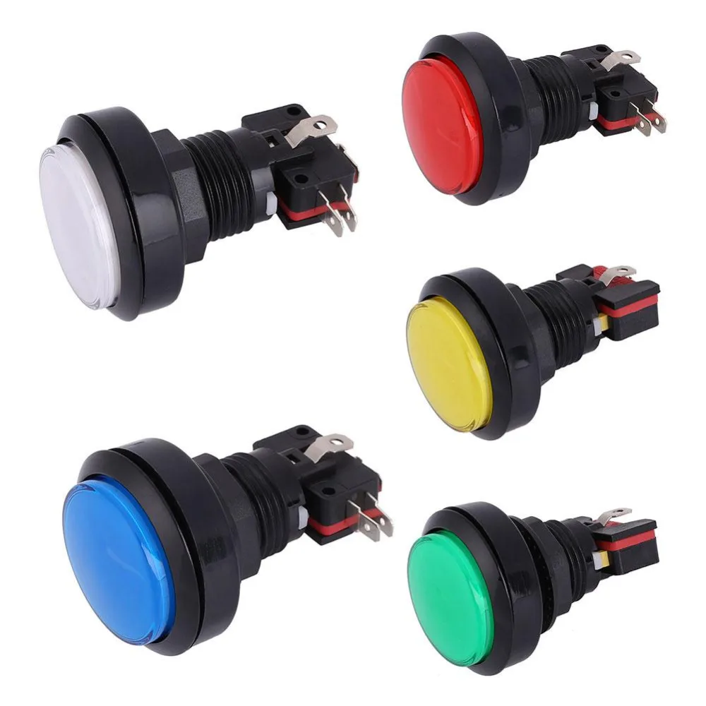 45mm LED Light Arcade Video Game Machines Player Big Round ...