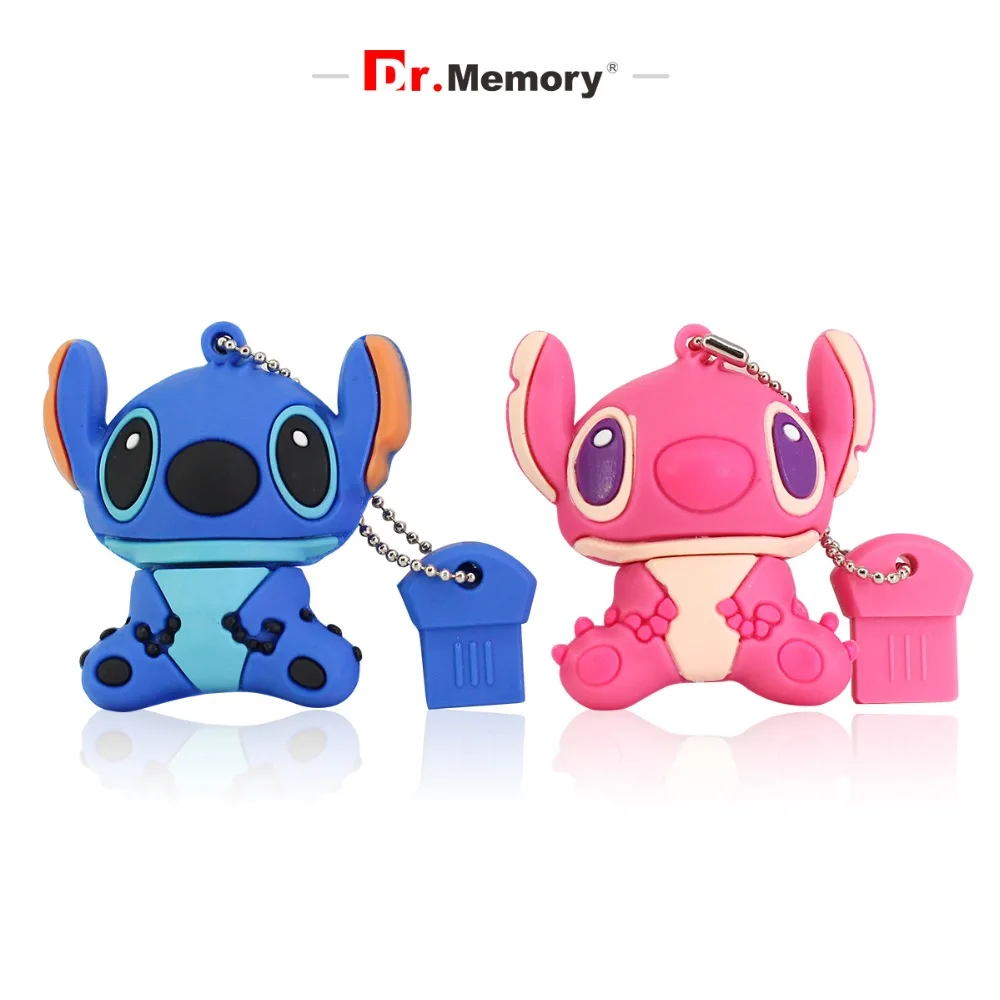 Мультяшный флеш-накопитель Dr. Memory Stitch USB Flash Drive 32 Гб 64 Гб 128 ГБ силиконовая Флешка 4 ГБ 8 ГБ 16 ГБ USB Stick диск для запоминания