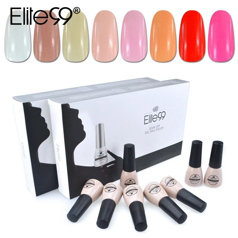 

Elite99 7ML Profeesional UV Gel Charming Product Collection Any 6cs With Top & Base Coat Nail Gel Lacquer With Gift Box