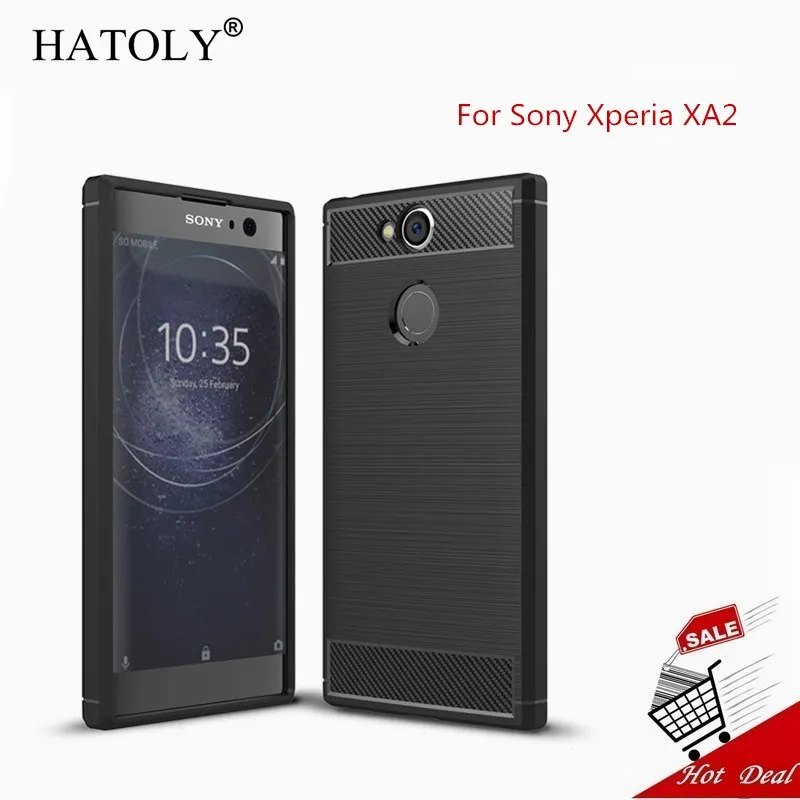 HATOLY For Capa Sony Xperia XA2 Case Rubber &amp Soft TPU Rugged Covers Fundas 5.2&quot | Мобильные телефоны и аксессуары