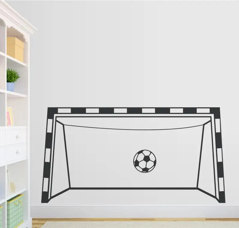 Креативный футбольный гол Наклейка на стену декор для игровой комнаты виниловые наклейки на стену цель пользовательский цвет Доступные наклейки Декор Гостиная ZA686