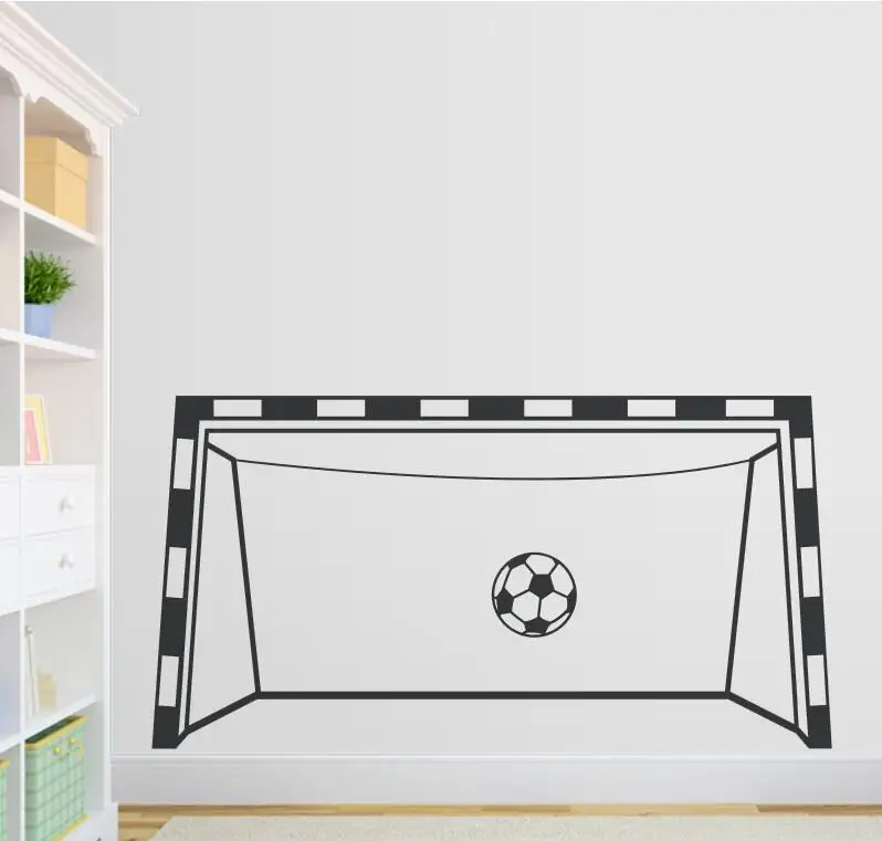Creative Soccer Goal Wall Decal Playroom Decor Vinyl Wall Stickers Goal