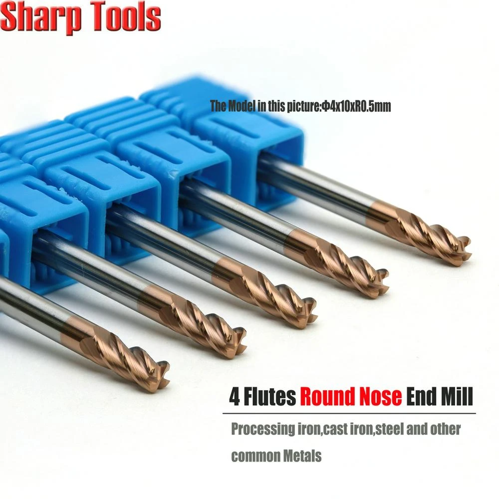 Drill America CBD 5/32 Cobalt End Mill 4 Flute Corner Rounding Drill America CBD 5/32 Cobalt End Mill 4 Flute Corner Rounding