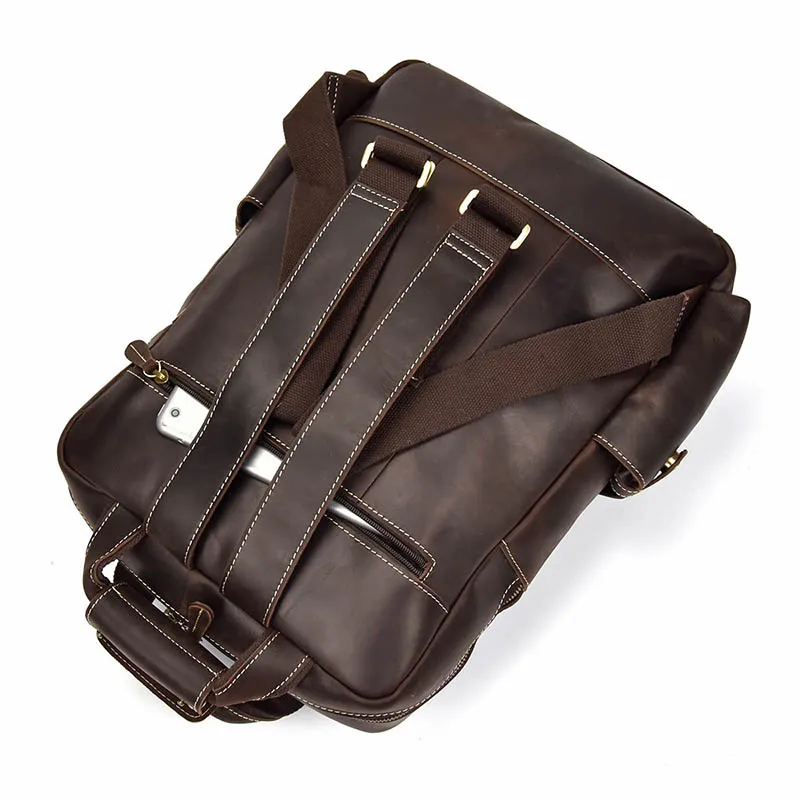 MAHEU Big Capacity Men's Travel Backpack Multi Zipper Pockets Genuine Leather Backpacks For Outdoor Day Trip Bags With Handle MAHEU Big Capacity Men's Travel Backpack Multi Zipper Pockets Genuine Leather Backpacks For Outdoor Day Trip Bags With Handle
