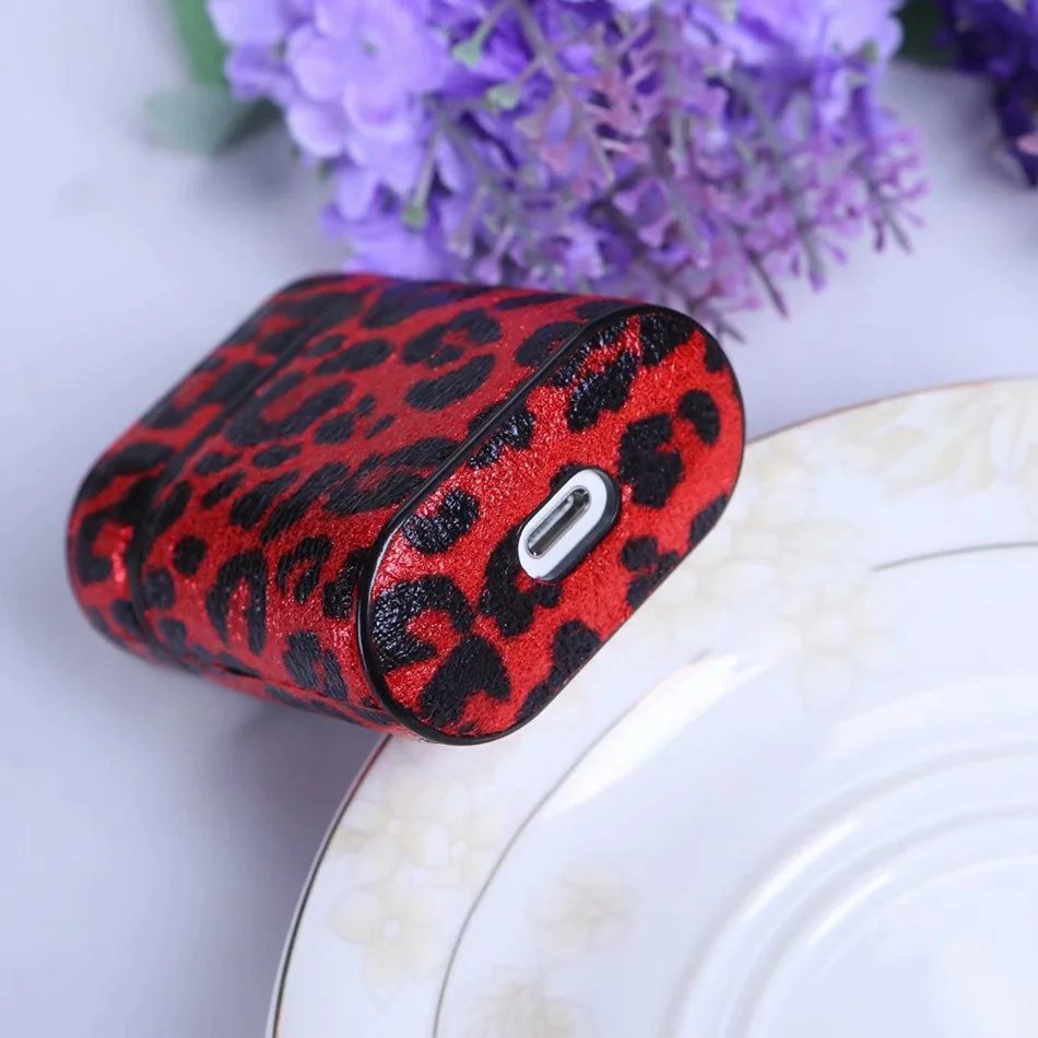 Bluetooth Wireless Headphone Case For Airpods Apple Cases Leather Keyring Cover For Airpods 2 Protector Charging Leopard Air Pod Bluetooth Wireless Headphone Case For Airpods Apple Cases Leather Keyring Cover For Airpods 2 Protector Charging Leopard Air Pod