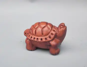 

Chinese wood carving tortoise small statue