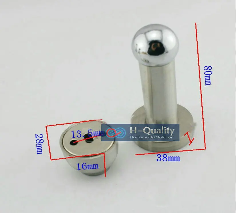 2PCS/Lot 80MM Strong Handle Type Stainless Steel Door Stop
