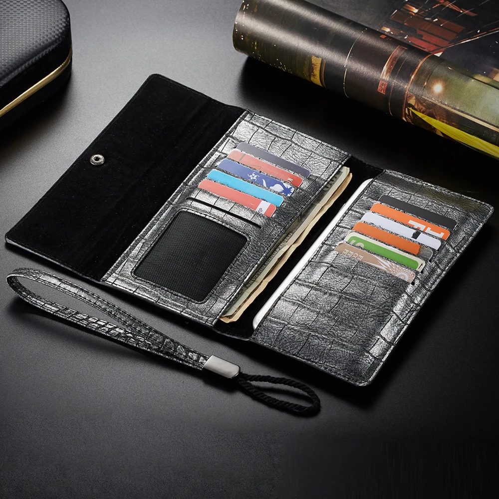 

6.5'' Wallet Phone Bags Cover Fundas for Samsung Galaxy S10 S9 S8 Plus S10e Note 9 8 Case Coque Luxury Crocodile PU Leather Case