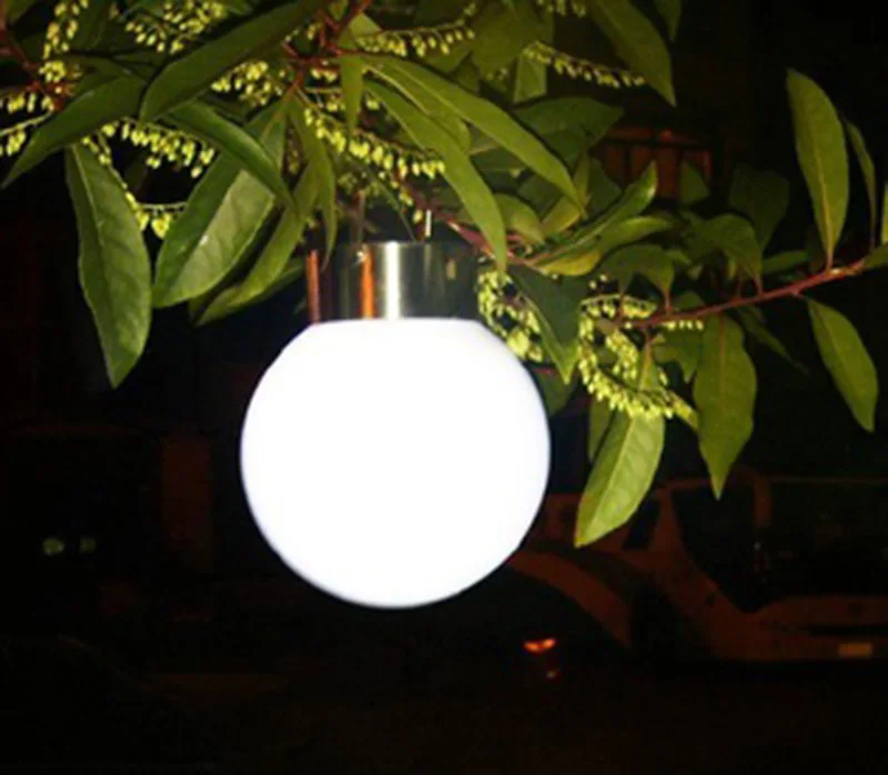Esférica de Aço Inoxidável ao ar Solar à Prova Luz da Rua para Jardim do Pátio Adaina Livre Água Pendurado Abs Fosco Sombra Levou Auto on - Off d' 6 Cheap light for garden