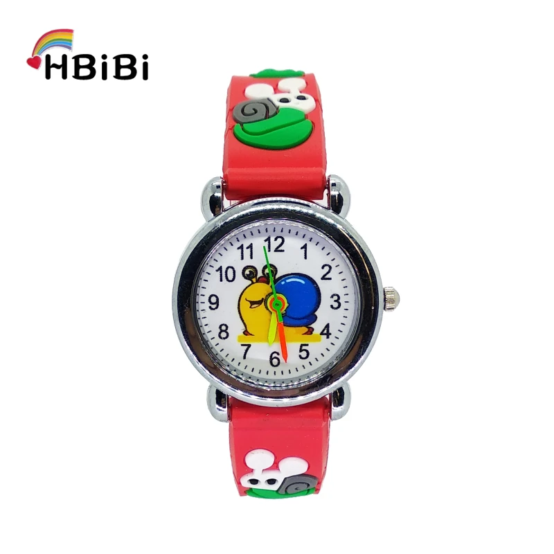 

3D Cartoon snail Children Quartz Analog Watches Kids Boys Girls Flower Clock Casual Fashion Child Bracelet Watch Christmas Gift