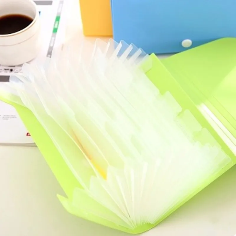 MIRUI creative multicolour notes holder A6 file folder bill holder 4 colors invoice bill wallets bag office and school supplies