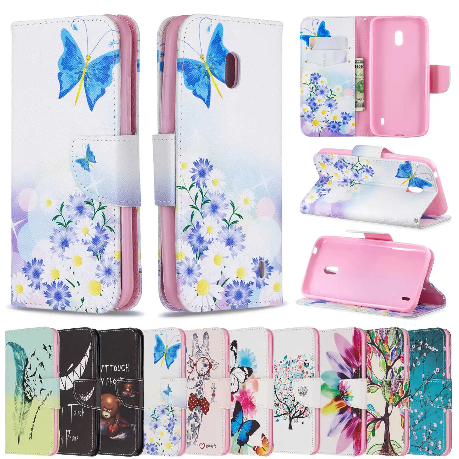 

Flip Leather Wallet Case On Coque For Xiaomi 9T Redmi Note 5 6 7 7A Pro K20 Plus Pocophone F1 Phone Cases Drawing Pattern Cover