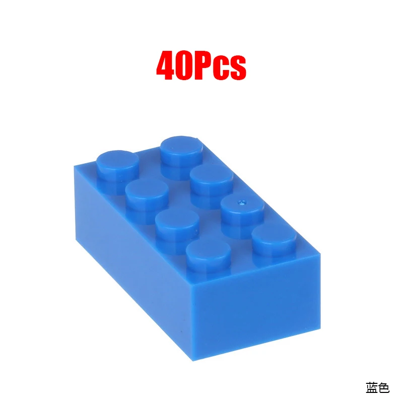40pcslot 2X4 DIY Enlighten Toy Plastic Building Block Bricks For Kids Compatible With LegoING Assembles Particles 10 Colors (3)
