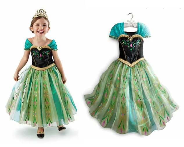 New font b Baby b font Girls Summer Princess Party Dress Vetidos Children Kids Elsa Anna