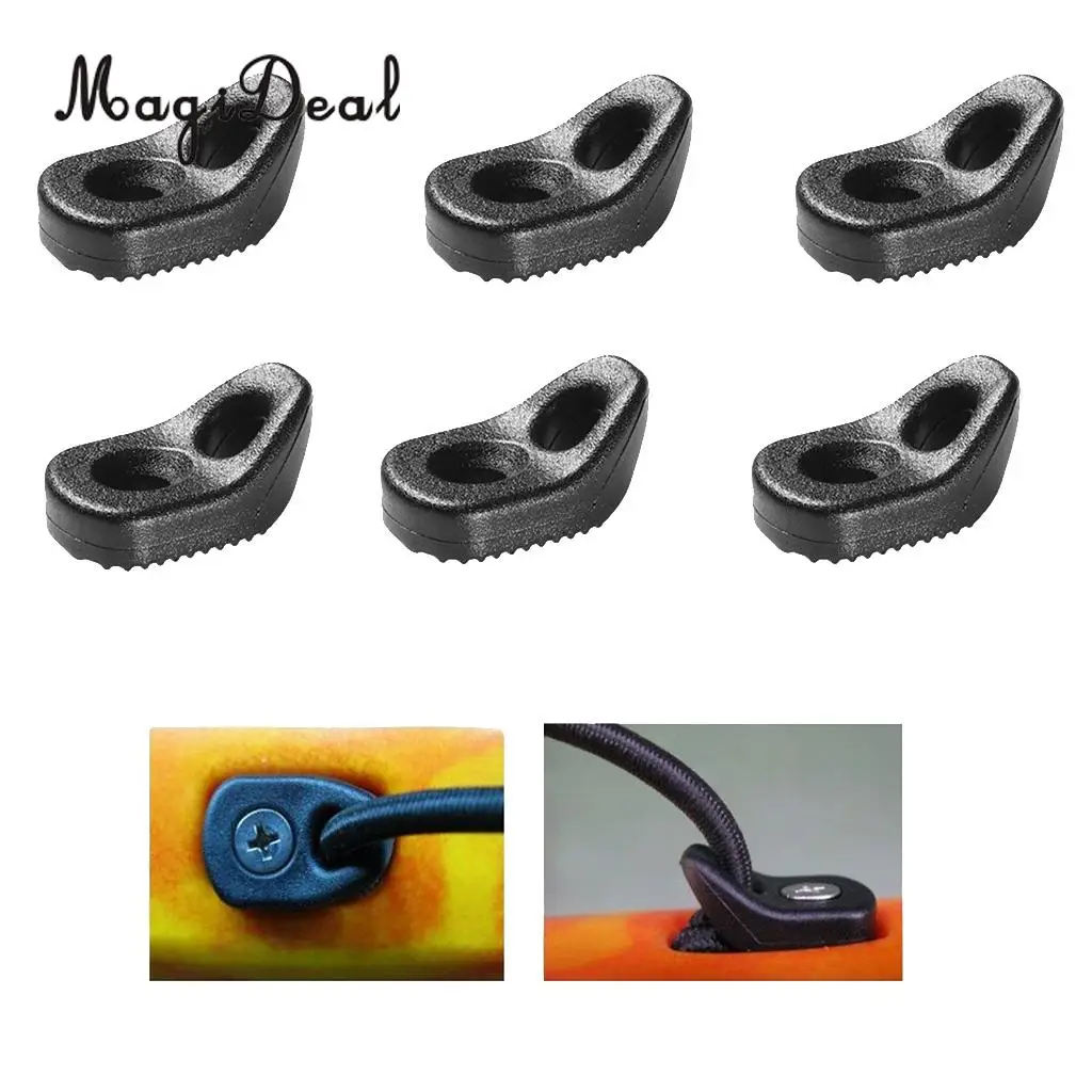 MagiDeal Heavy Duty 6Pcs Kayak Canoe Single Eyelet Tie Down Loop Safety Deck Fitting Replacement Kit for Rowing Boat Water Sport