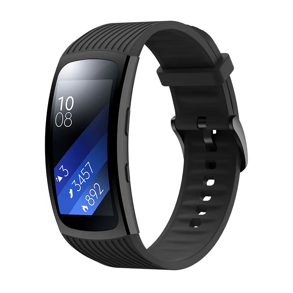 Мягкий силиконовый однотонный ремешок для samsung Galaxy gear Fit 2 Pro R365, ремешок для часов, ремешки для samsung gear Fit 2 SM-R360