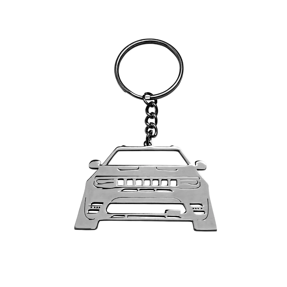1X New Stainless Steel Grill Keychain Metal Ring For Jeep Wrangler CJ JK TJ YJ X
