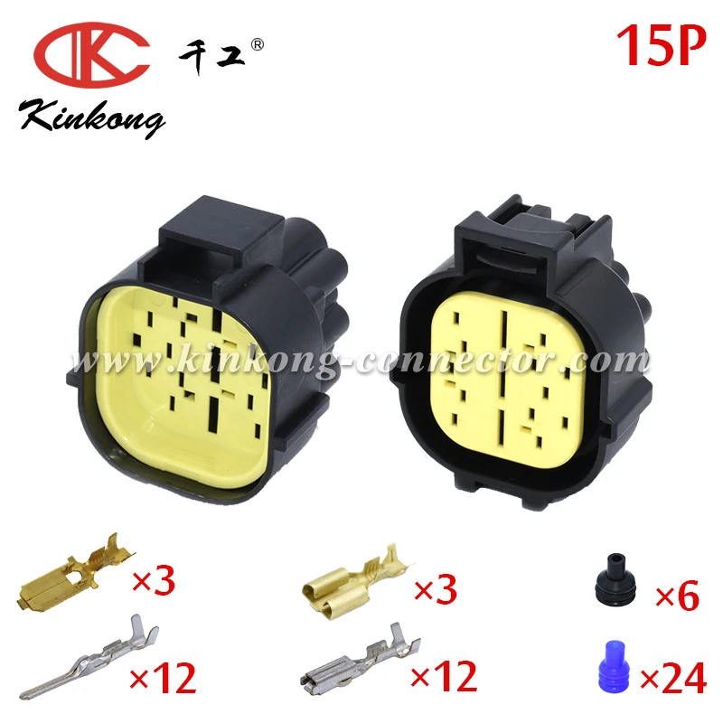 

AMP SSC System 1.8 series 1 Set 368301-1 2-85262-1 15 pin male and female cable connectors with terminals and seals 172747-1